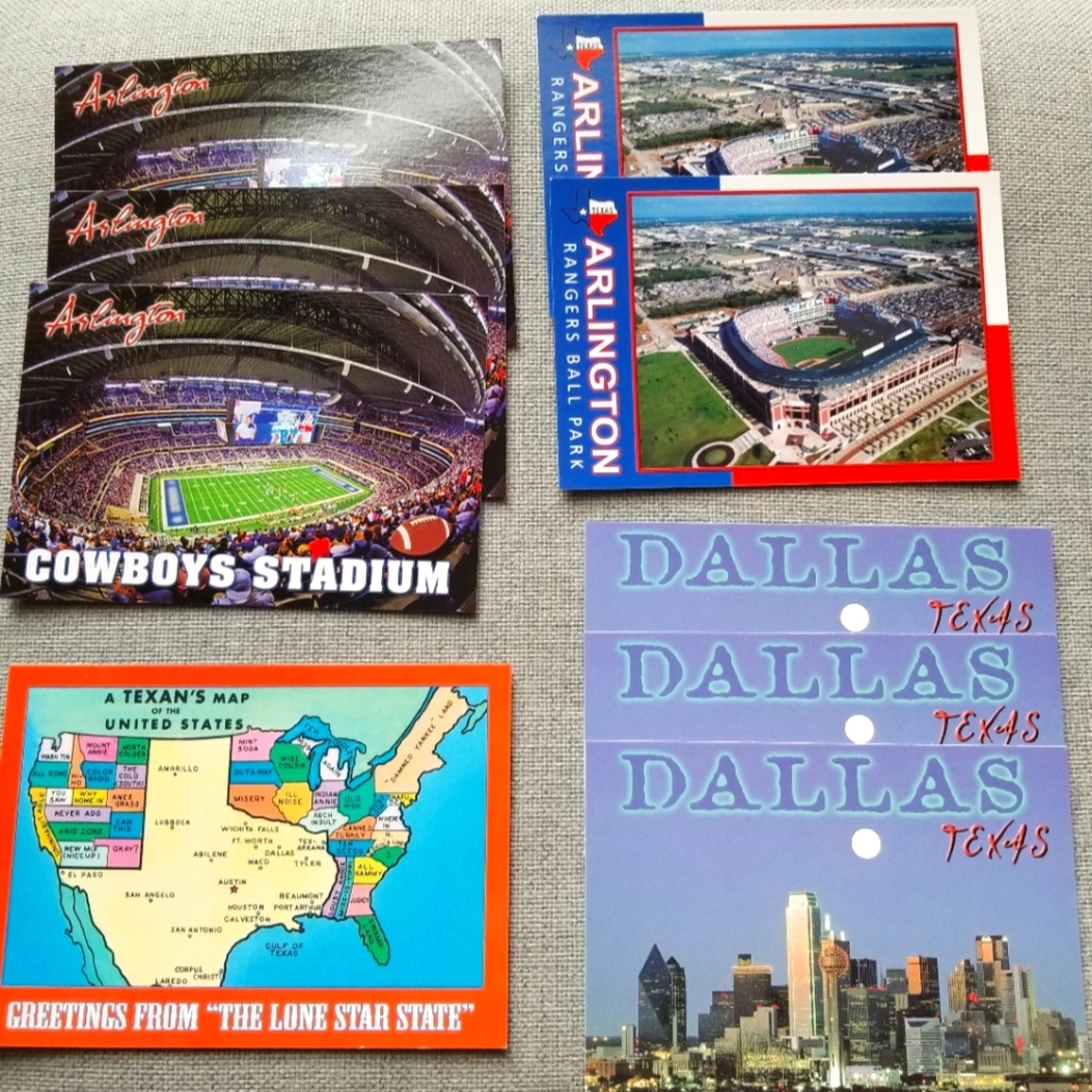 9 Dallas and Texas Postcards
